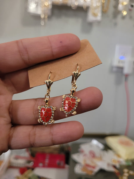14k turtle dangels
