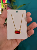 Ks crystal necklace 18k plated