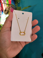 Ks crystal necklace 18k plated