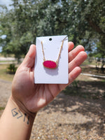 Ks druzy necklace