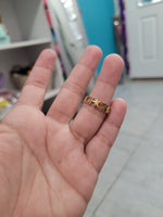 Ch 18k plated adjustable ring