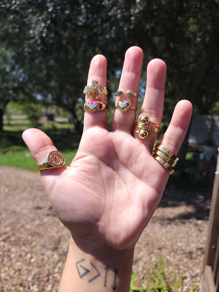 Gold plated rings