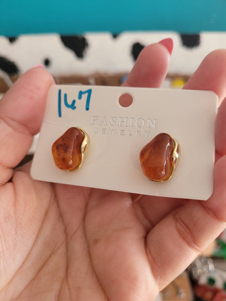 Tigers eye studs