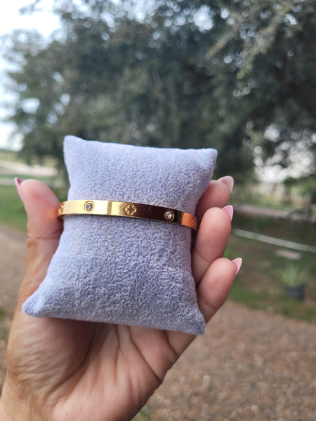 Lou 18k plated bangel bracelet