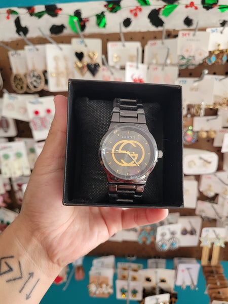 G black mens watch with box