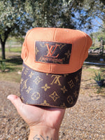 Lou branded leather baseball hats unisex