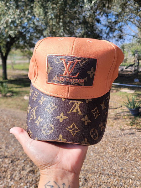 Lou branded leather baseball hats unisex