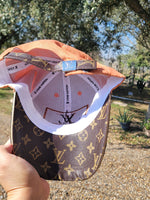 Lou branded leather baseball hats unisex