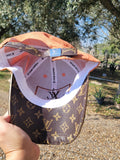 Lou branded leather baseball hats unisex