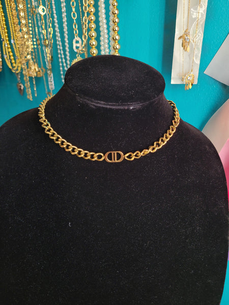 Chris D 18k plated choker/necklace