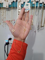 18k plated VC solid hollow necklace
