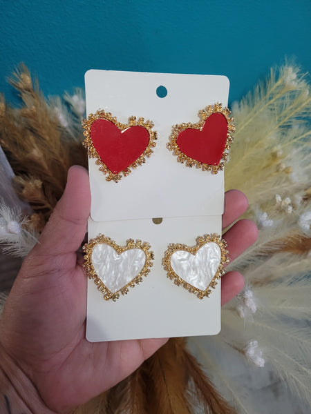 Heart studs #48