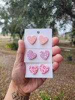 Heart acrylic studs
