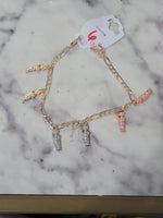 14k plated figaro San Judas anklet