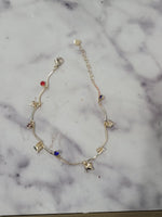 Heart charmed 14k plated anklet