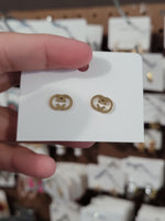 18k plated G studs