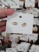 18k plated ChrisD studs