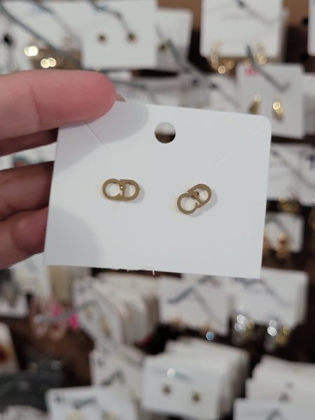 18k plated ChrisD studs