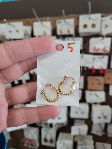14k plated mini hoops