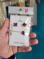 Vc purple 18k plated set