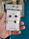 Vc purple 18k plated set