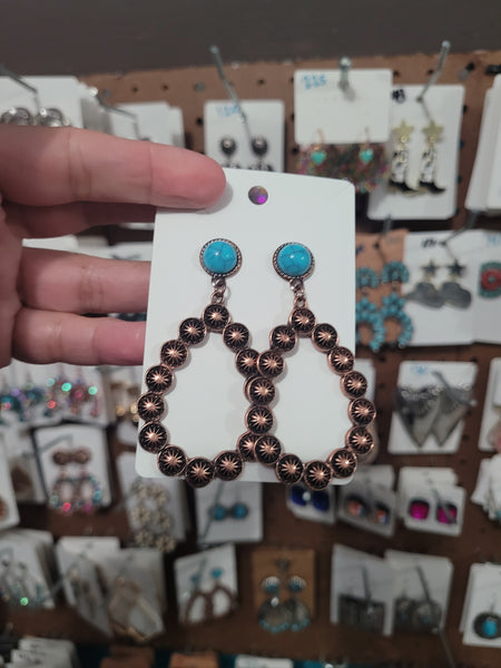 Western disk teardrops copper #1