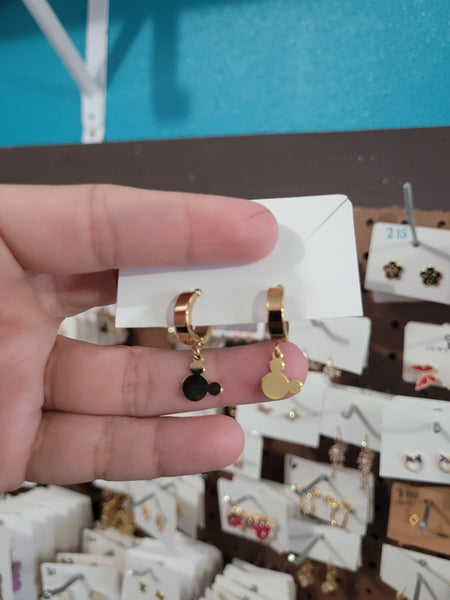 18k plated mouse huggies #52