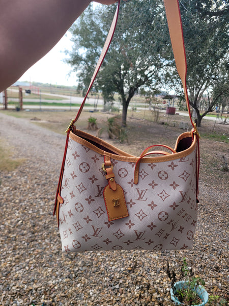 Lou handbag with coin pouch NO BOX 1:1 leather (white & brown)