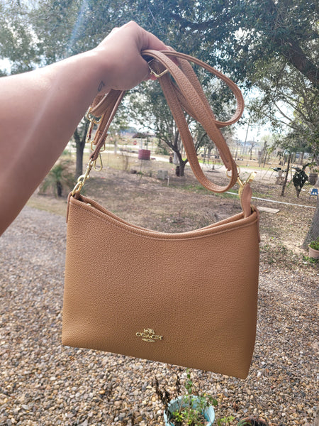 Co handbag/crossbody caramel soft leather NO BOX