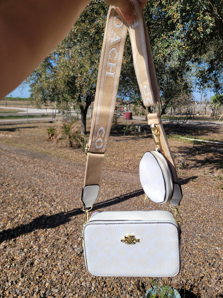 Co square white logo crossbody with coin pouch NO BOX
