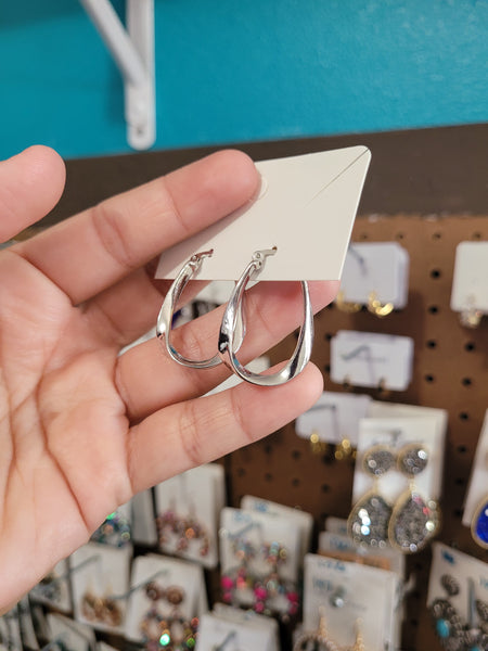 18k silver hoops