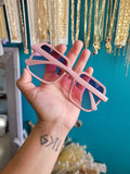 Square no brand sunnies blush