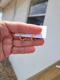 14k crystal huggies #63