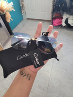 Cart branded sunnies with dust bag blue & black lenses (2 options)