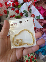 Hk 14k plated bracelet