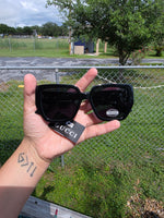 G branded green stripe sunnies with dust bag UNISEX