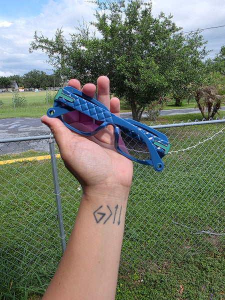 Tiff branded cool blue sunnies with dust bag