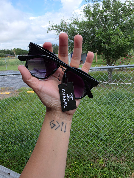 Chan branded sunnies with dust bag