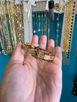 Tb 18k plated Branded bangel