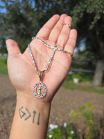 Virgen 14k plated 3 tone necklace with pendant 20' #308