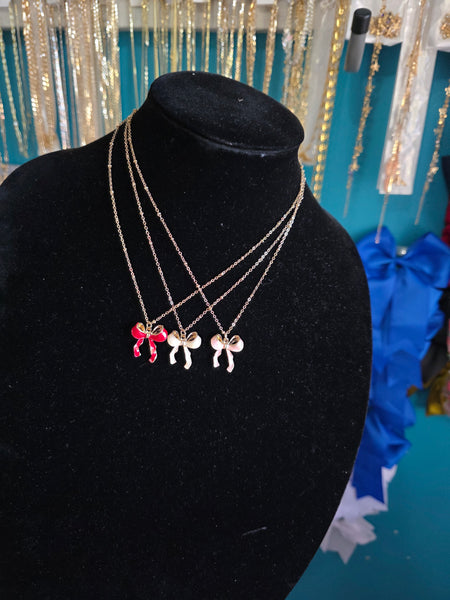 Bow necklace #510
