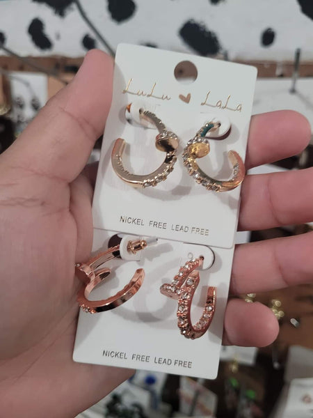 Cart 18k plated hoops