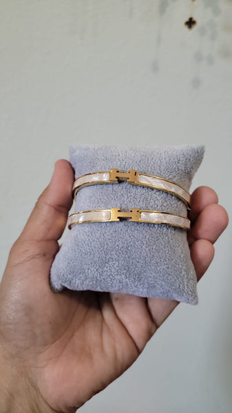 H bangel 18k plated bracelet