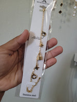 Lock branded Lou 18k plated studs & bracelet