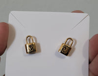 Lock branded Lou 18k plated studs & bracelet