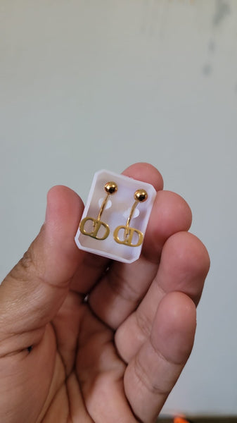 Chris D 18k plated studs