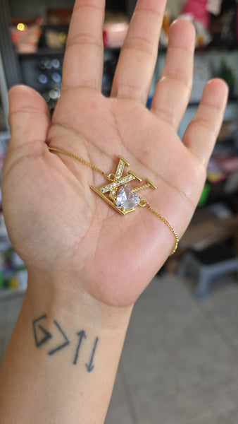 Lou pull string 14k plated bracelet