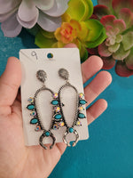 Western turquoise crystal AB drops #9