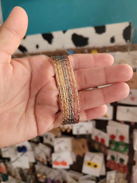 Semanario 14k plated bangels
