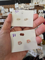 18k plated Melo & Cina screw on studs #30 #31